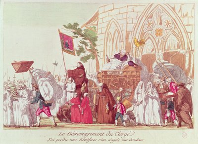 Clergy Leaving the Church after the Sale of Church Property by French School